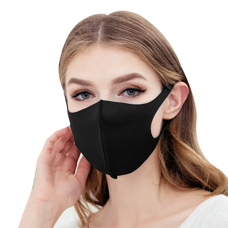 

Reusable Anti-Dust Anti-PM2.5 Pollution Mouth Face Mask Cover Washable Cotton Mask Filter 3D Earloop Face Mask Black