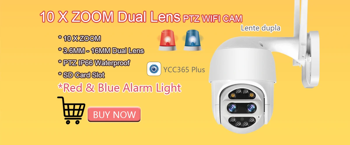 WIFI Security Camera Outdoor Video Surveillance External Protection Recorder PTZ AI Auto Tracking CCTV 4X ZOOM Color Night