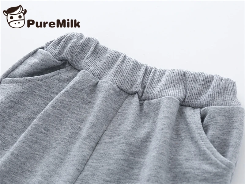 PureMilk комплект одежды из хлопка для новорожденных; розовая футболка с зелеными штанами; повседневная одежда для малышей