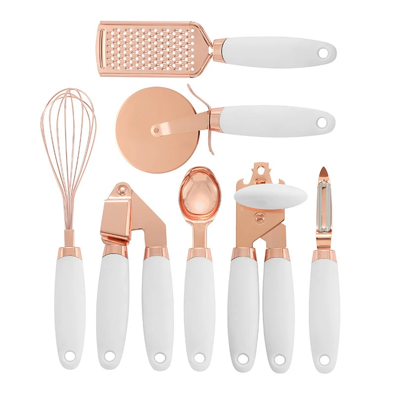 Rose Gold Kitchen Accessories  Gold Accessories Home Kitchen - 7pc Kitchen  Gadget - Aliexpress