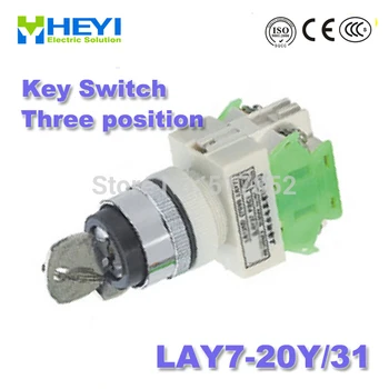 

Key Switch LAY7-20Y/31(Y090-20Y/31) rotary switch 1N/O+1N/O Three-position switch stay put Push Button