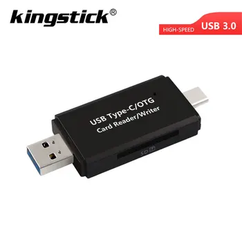 

Type C & micro USB & USB 3 In 1 OTG Card Reader High-speed USB3.0 Universal OTG TF/SD for Android Computer Extension Headers