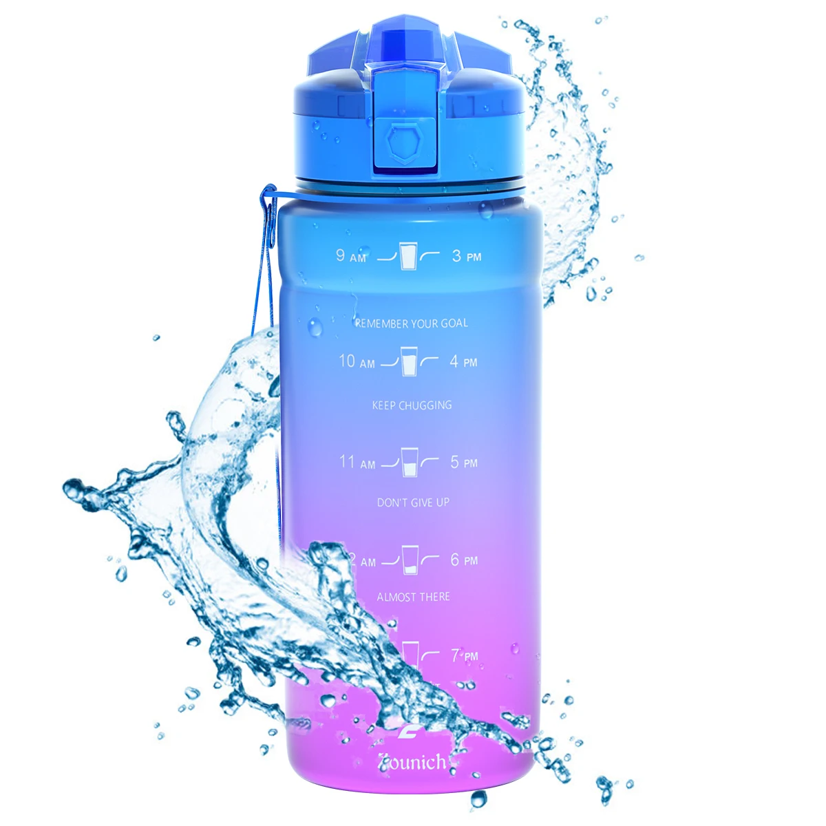 NEW HOT Gradient Sport Water Bottles BPA-free Tritan Flask Gym anti-fall Leak-proof CE / EU Drinkware Shaker Drink Bottle | Дом и сад