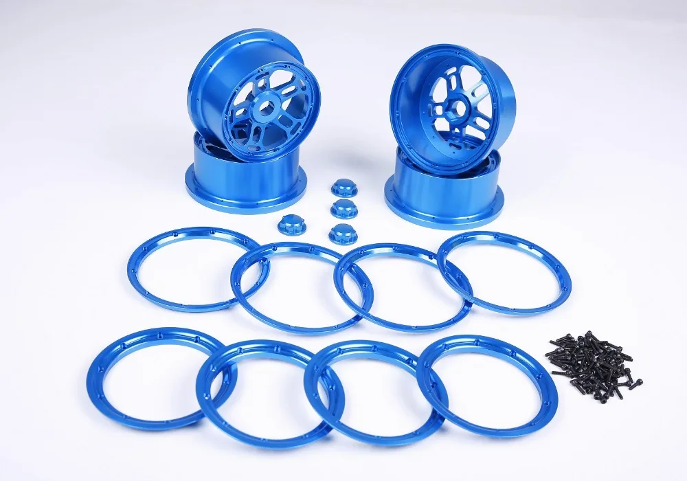 Комплект ступицы колеса из сплава whit, гайка колеса для 1/5 rovan LT LOSI 5IVE-T KINGMOTOR X2 запчасти для грузовиков