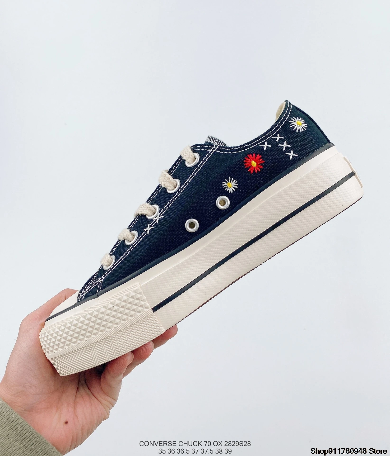 Converse All Star Schoenen Lift Gedrukt Geborduurde Lage Top Platform  Canvas Women Sneakers|Skateboarden| - AliExpress