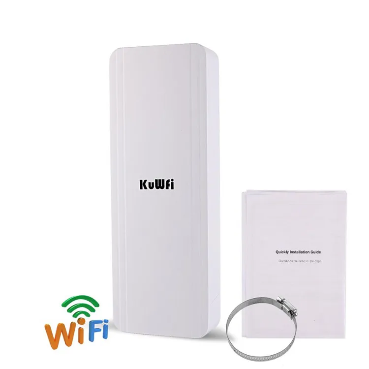 ap sem Fio P2p sem Fio com Tela Suporte para 48v Kuwfi-roteador Uso Externo 3km Led Poe Plug And Play Cpe - 5.8g 300mbps 2 uso externo, cpe 3km, p2p, sem fio,
