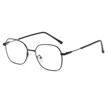 Новое плоское зеркало унисекс без градуса классические очки для чтения модные очки для чтения круглые оправа для очков многогранник Металлические ретро очки