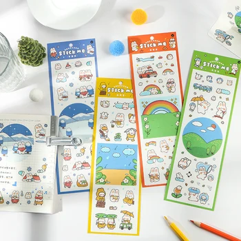 

16packs/LOT sometimes it's sunny and rainy series stationery sticker photo album decoration seal DIY paper masking washi Sticker