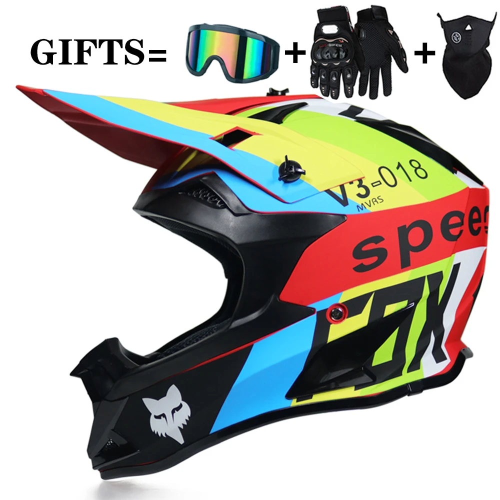 Racing Off-road Motorcycle Helmet Motocross Dirt Bike Helmet Moto Casco Vintage Casco Motocross Full Face Helmet DOT 3 Gifts