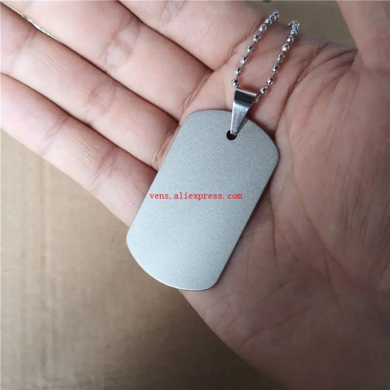 sublimation blank dog tag necklaces pendants hot transfer necklace pendant diy custom consumable 30pieces/lot image_0