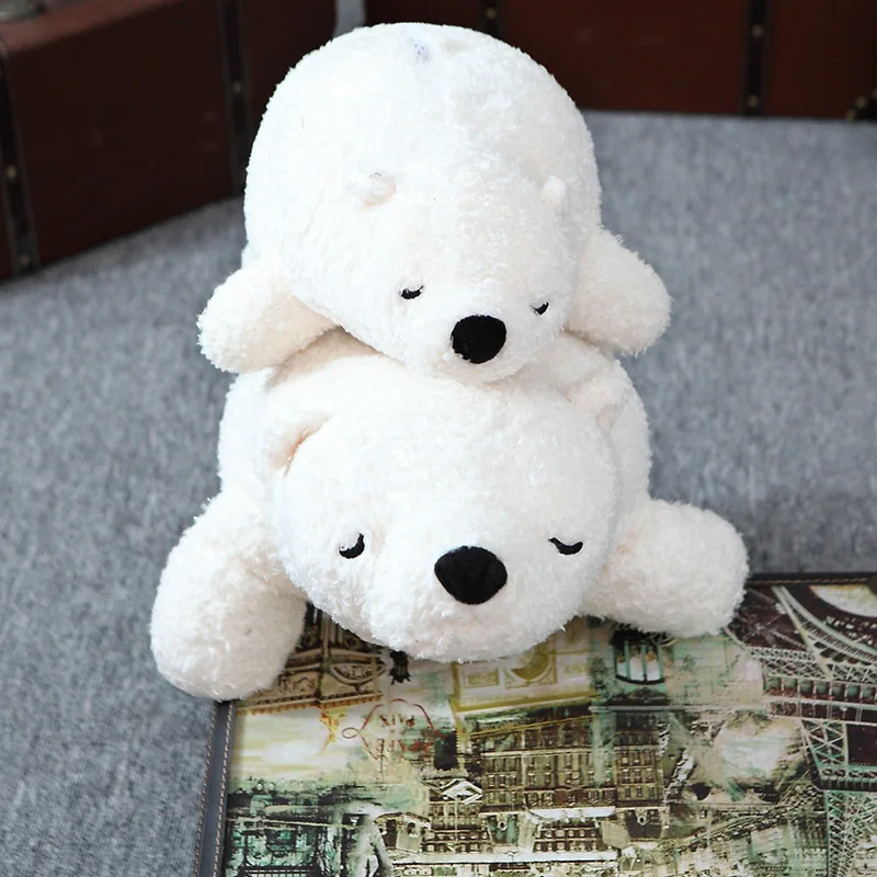 Japan Three White Bear Pillow Soft Polar Bear Stuffed Toy Polar Bear Meng Cute Doll