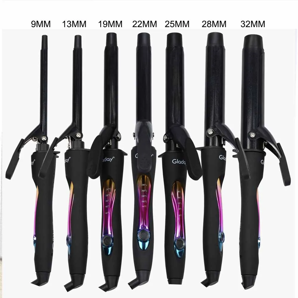 Щипцы для завивки волос профессиональные плойка 9 мм коротких керамическая