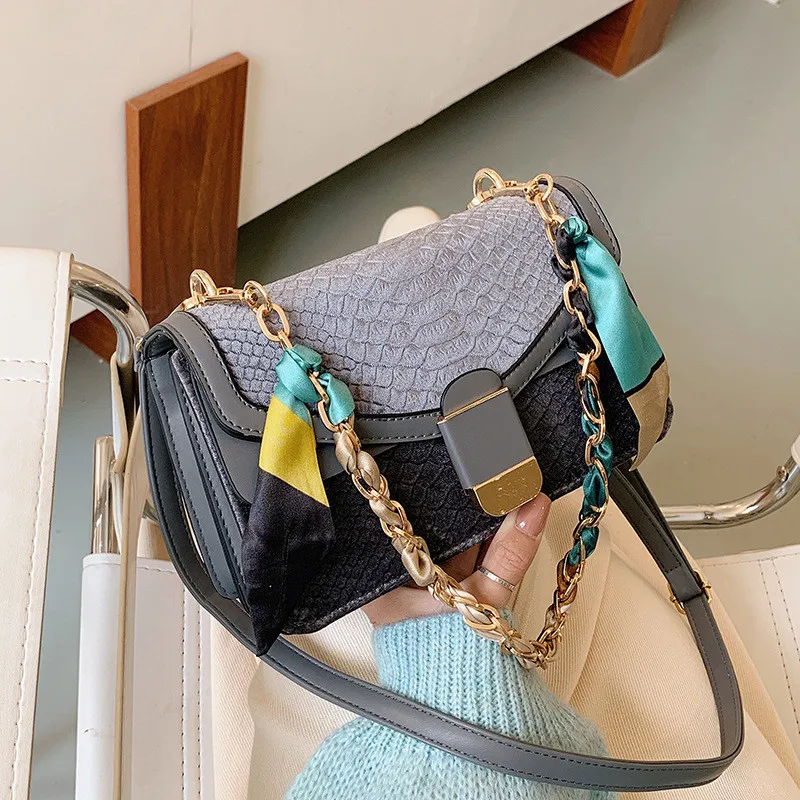 

Crocodile Pattern Square Armpit Bag 2020 Fashion New Quality PU Leather Women's Designer Handbag Vintage Shoulder Messenger Bag