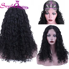 Soph queen Lace Closure человеческие волосы парики глубокая волна 4*4 человеческие волосы парик перуанские прямые волосы предварительно сорванные средняя часть