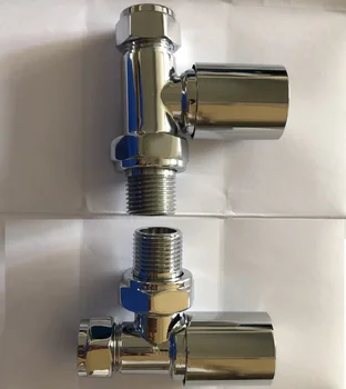 

Chromed Valves for water heated towel rail