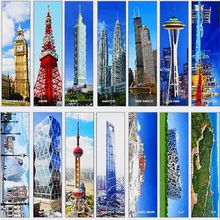 30 шт./кор. известных архитектурных закладки красиво в коробке обучения закладки Европейский закладки