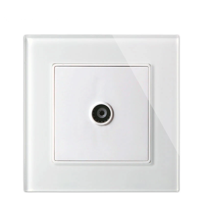 TV Outlet Atlectric Rj45 ТВ Интернет интерфейс данных настенная розетка Роскошная стеклянная панель выход телевидение компьютерный разъем розетки,socket - Тип: TV Outlet