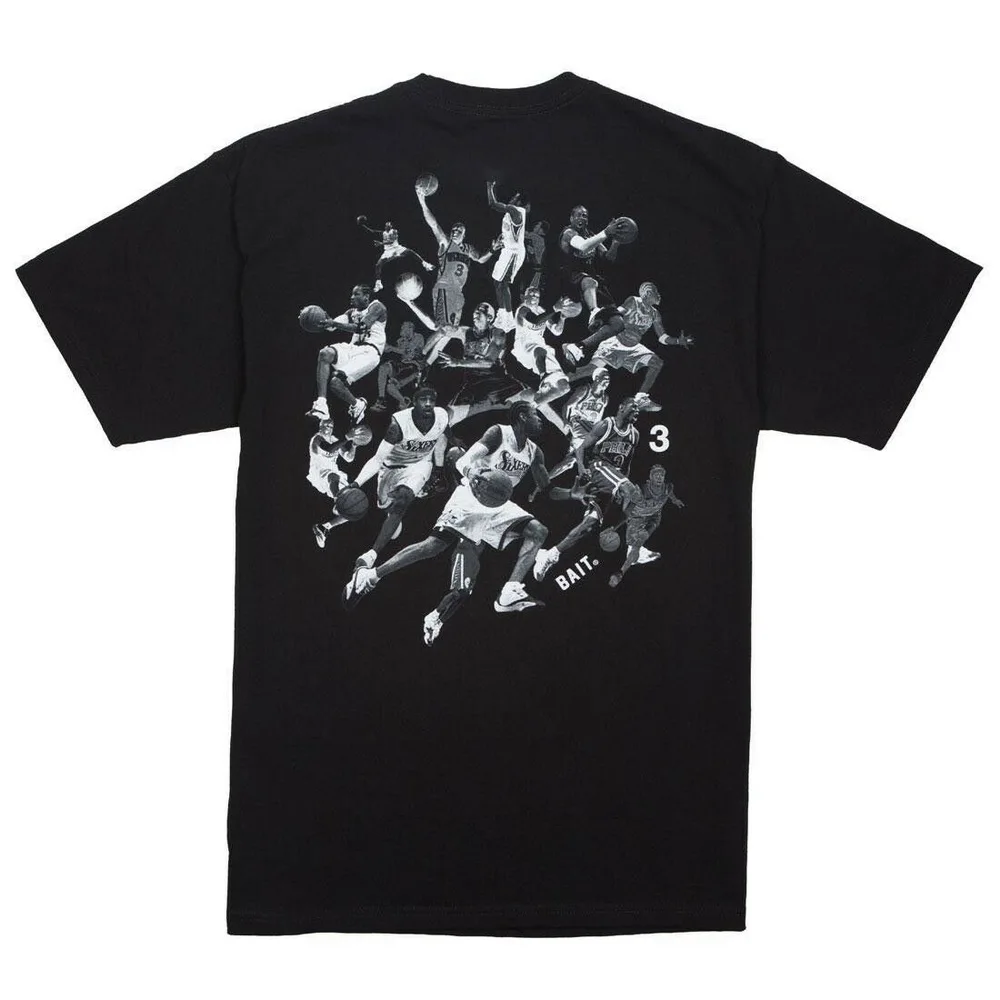 

BAIT X Allen Iverson Men 2019 Hall Of Fame Tee Black Tee Shirt Custom Print 11 Colors Tshirt For Men Women