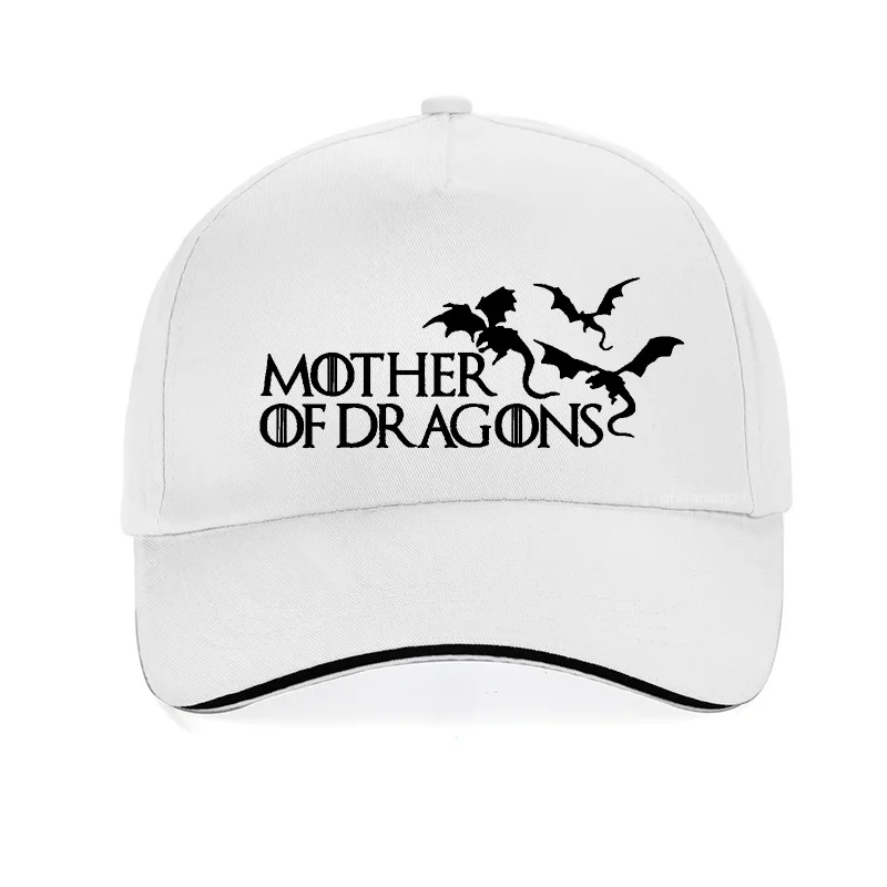 Белый Dracarys Кепка Дракон мать драконов цветок бейсболки Khaleesi шляпа Женская Harajuku Игра престолов Snapback шляпа - Цвет: Белый