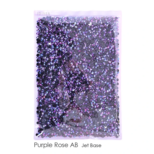 Wholesale Jelly AB Resin Non Hot Fix Rhinestones Cтразы Flatback Plastic Crystals Strass Glitters Stone Bulk Big Package for DIY Purple Rose AB