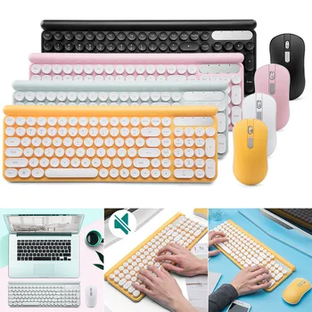 

New Rechargeable Wireless Keyboard Mouse Combo Compact Plastic Mice with Receiver DOM668