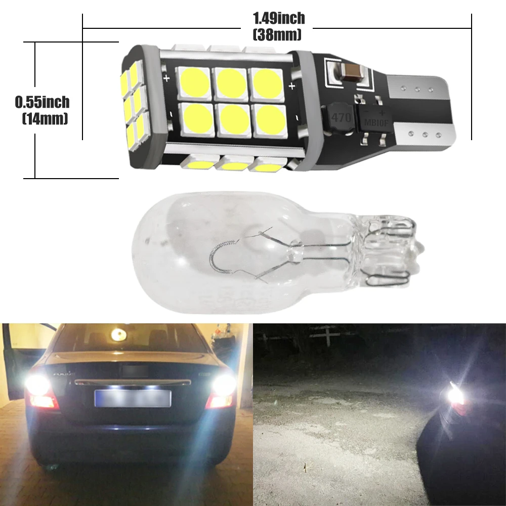 1 шт. Canbus 921 T15 W16W светодиодный лампы автомобильная резервная копия светильник для BMW E60 E90 E91 Ford Fiesta Fusion фокус Mazda 3 5 6 CX-5