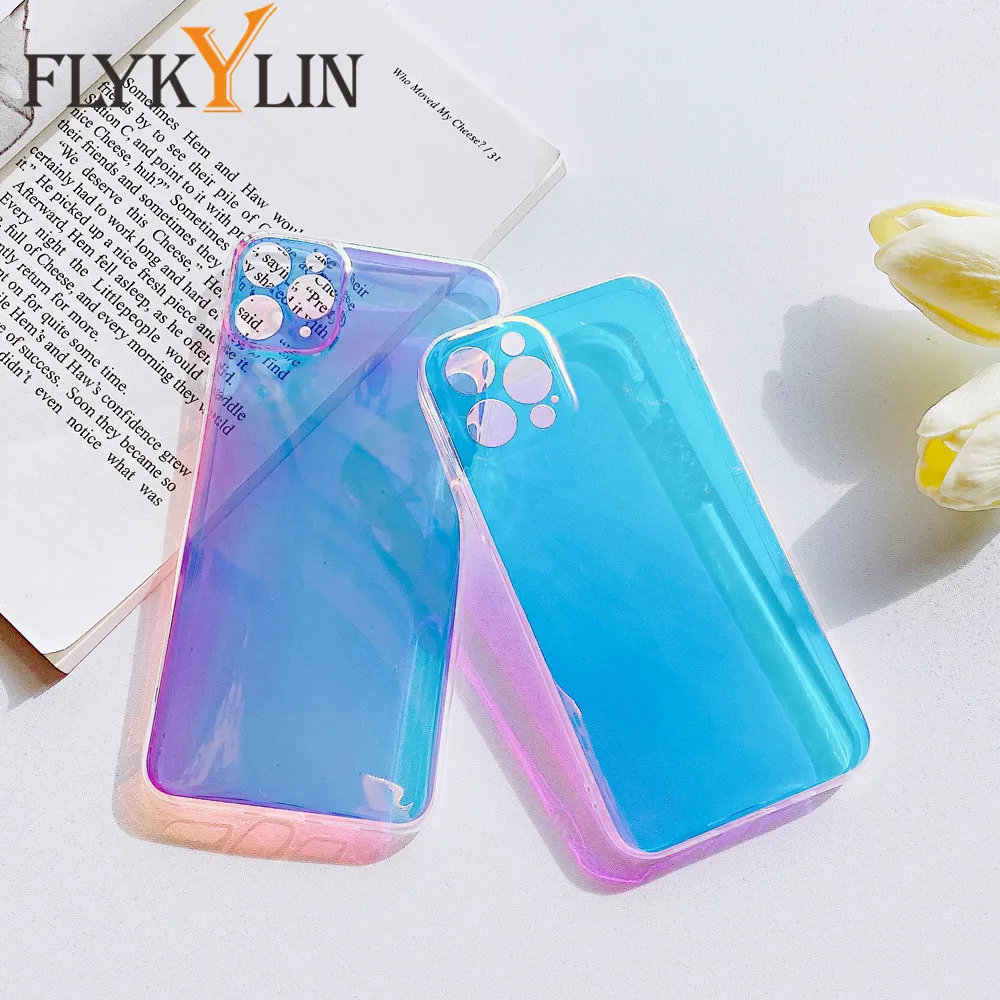 Phone-Case Soft-Cover Laser Rainbow Transparent Note 20 S20-Plus For Samsung 12 11/Pro-x-xs/Max/..