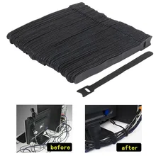12.5x200mm 50 pcs Factory direct T-type Velcro cable tie wire storage cable computer data cable power cable tie wire