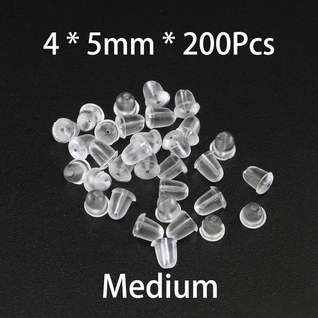 100-500pcs Transparent Soft Silicone Rubber Earring Back Ear Stopper Clasp  For Making Earring DIY Jewelry Findings Wholesale