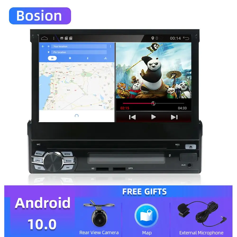 Android 10 0 Универсальный 1 Din автомобильный DVD плеер HD автомобильное радио GPS