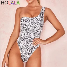 2020 New One-shoulder Leopard Print One-piece Bikini Swimsuit Explosion Models Sexy Female Swimwear