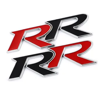 

10pcs 3D Metal RR Logo Car Stickers Emblem Trunk Front Hood Badge Decal For Honda RR Civic Mugen Fit hornet City Accord Crv Hrv