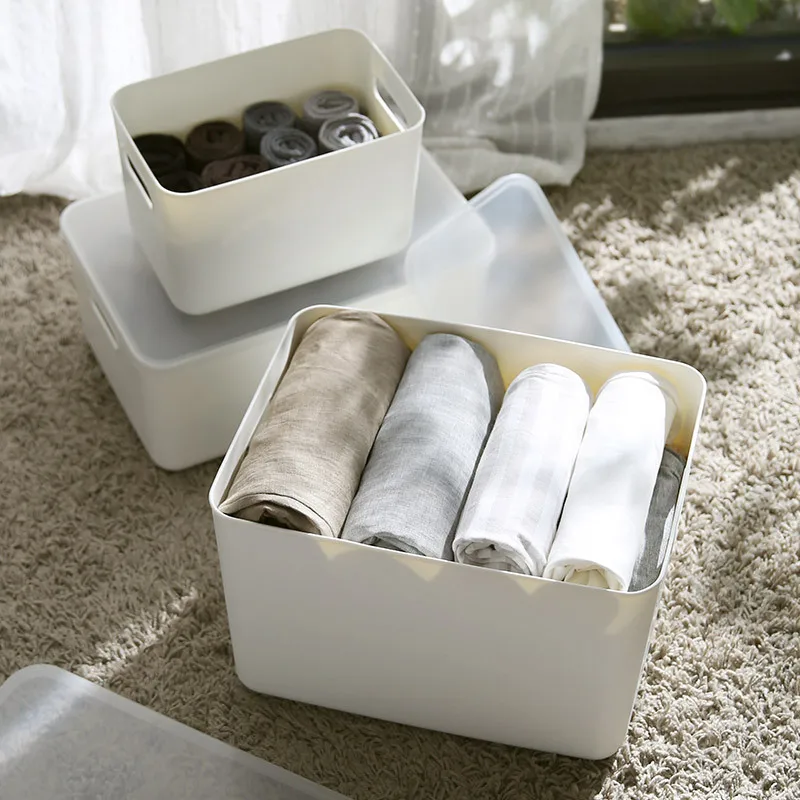 Valve Storage Box Plastic Storage Box Stamped Hand Box Toy Snacks Storage Box Three-piece Set