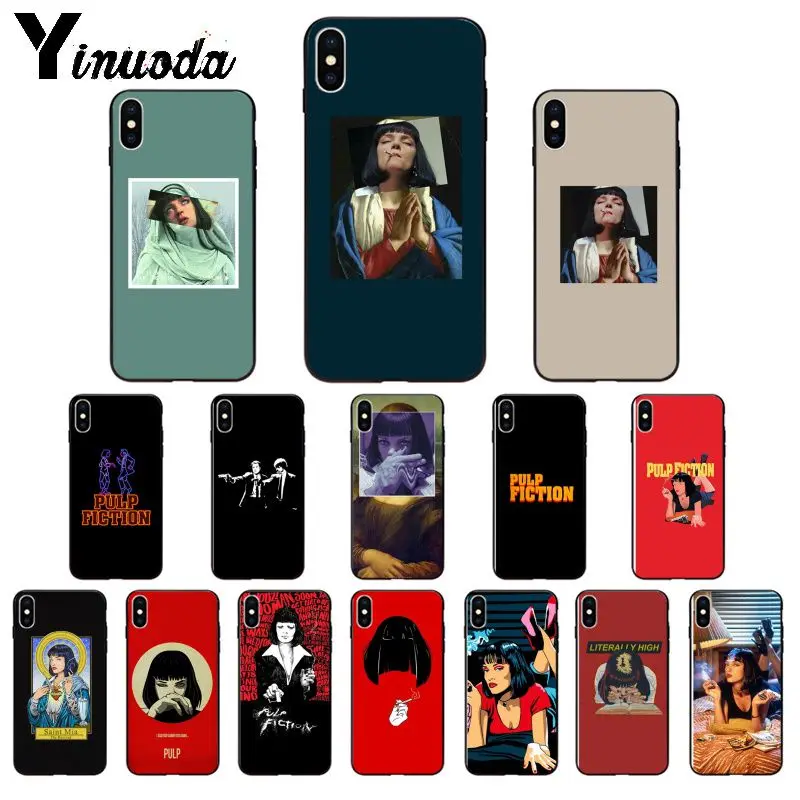 Yinuoda пульпа фантастика ТПУ Мягкие аксессуары для телефонов Чехол для iPhone 6S 6plus 7 7plus 8 8Plus X Xs MAX 5 5S XR