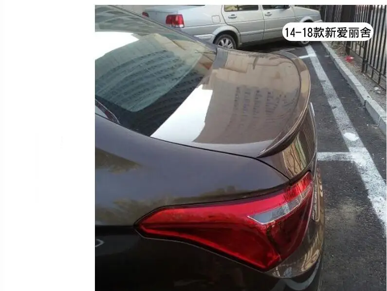 Car Styling For Citroen C-Elysee Spoiler 2014 2015 ABS Plastic Rear Trunk Roof Wing Spoiler color