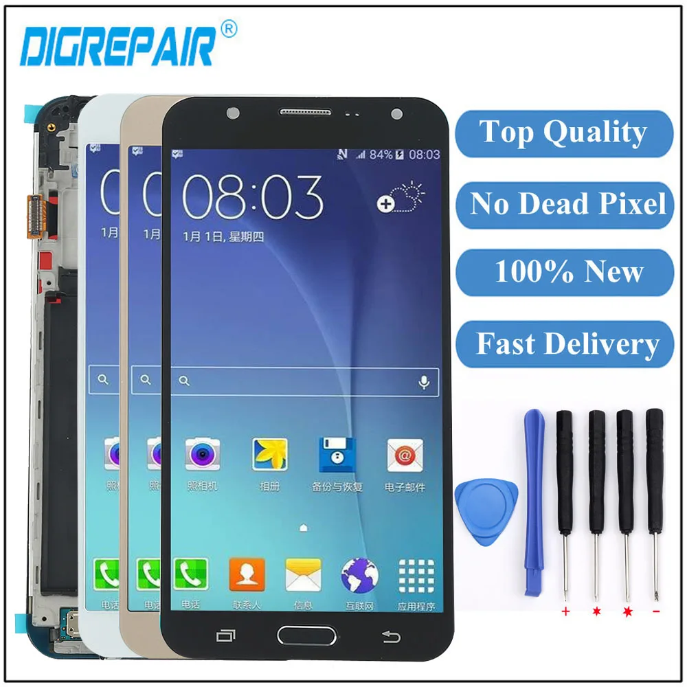 

j7 lcd For Samsung Galaxy J7 2015 J700 SM-J700M J700H LCD Display touch Screen With Frame For Samsung j7 2015 Display J700f lcd