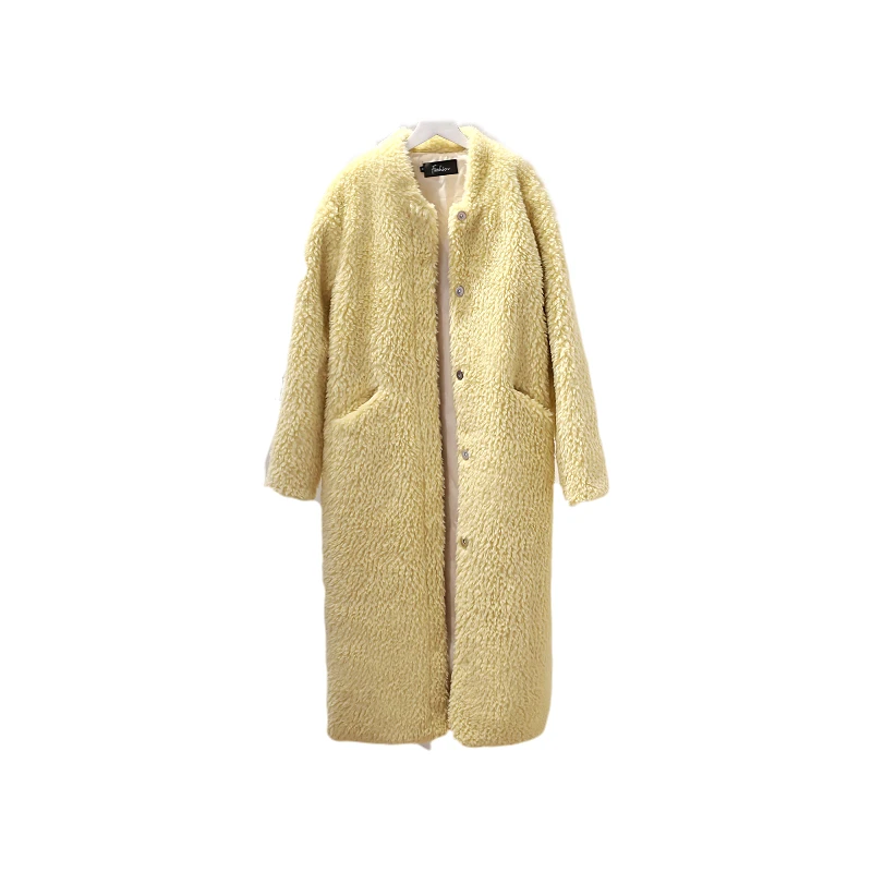 Winter Women Thick Warm Long Faux Fur Coat Female Brand High Quality Fluffy Fur Jacket Plus Size Loose Parkas teddy coat LY711