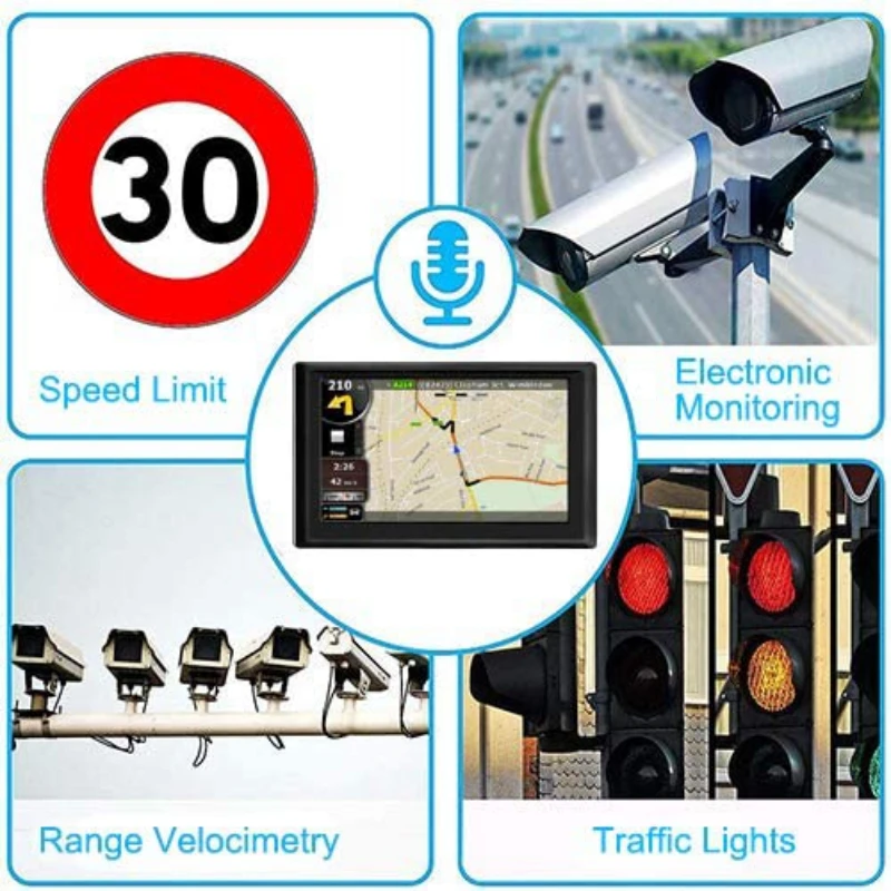 자동차 트럭 GPS 네비게이션, 7.0 인치 HD 터치 스크린, FM + 8GB, 유럽, 호주, 미국 지도 무료 제공