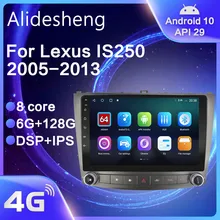 Para lexus is250 is300 is200 is220 is350 2005-2012 android 10.0 dsp navegação rádio do carro reprodutor multimídia gps ips 2 din sem dvd