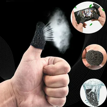 

2Pair Finger Sleeve Touch Screen Cots Gaming Gloves for Fortnite Sweatproof Breathable Mobile Game Controller Fingertips To Pubg