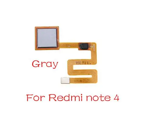 Redmi Note 4 Grey Главная Кнопка отпечатков пальцев Сенсорный ID сенсор гибкий кабель лента для Xiaomi Redmi Note 4 4X5 5A 3 Pro запасные части - Цвет: Redmi Note 4 Grey