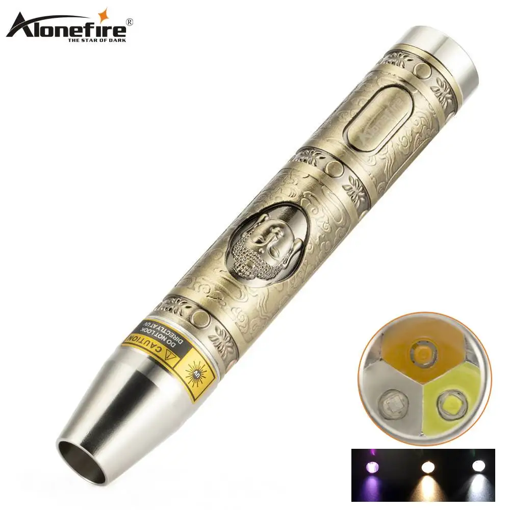 AloneFire SV46 Jade Identification torch LEDs Light Sources Portable Dedicated UV Flashlight Ultraviolet Gemstones Jewelry amber