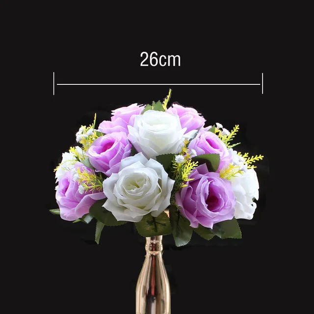 Artificial Peony Rose Hydrangea Row Wedding Background Fake Flower Wall Decoration DIY Combination Wedding Arch Arrangement Light purple flower