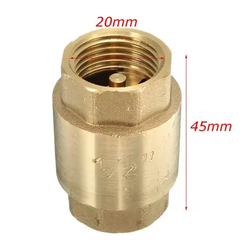 

New 1/2 Inch NPT Brass Thread In-Line Spring Check Valve