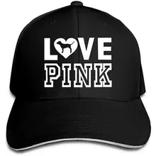 Классическая унисекс Любовь розовая собака Гольф шляпа бейсбольная Кепка
