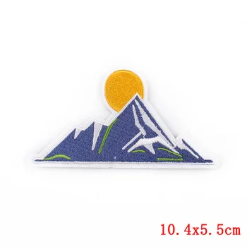 

Natural Hills Embroidered Patches for Clothing Stickers Iron On Patches For Clothes Outdoor Adventure Sticker on Clothes Stripe