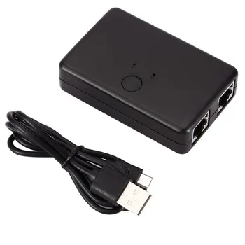 

2 Port Network Switch LAN CAT Selector Mini Internet Internal External Network Switcher RJ45-2M Network Switcher Sharer