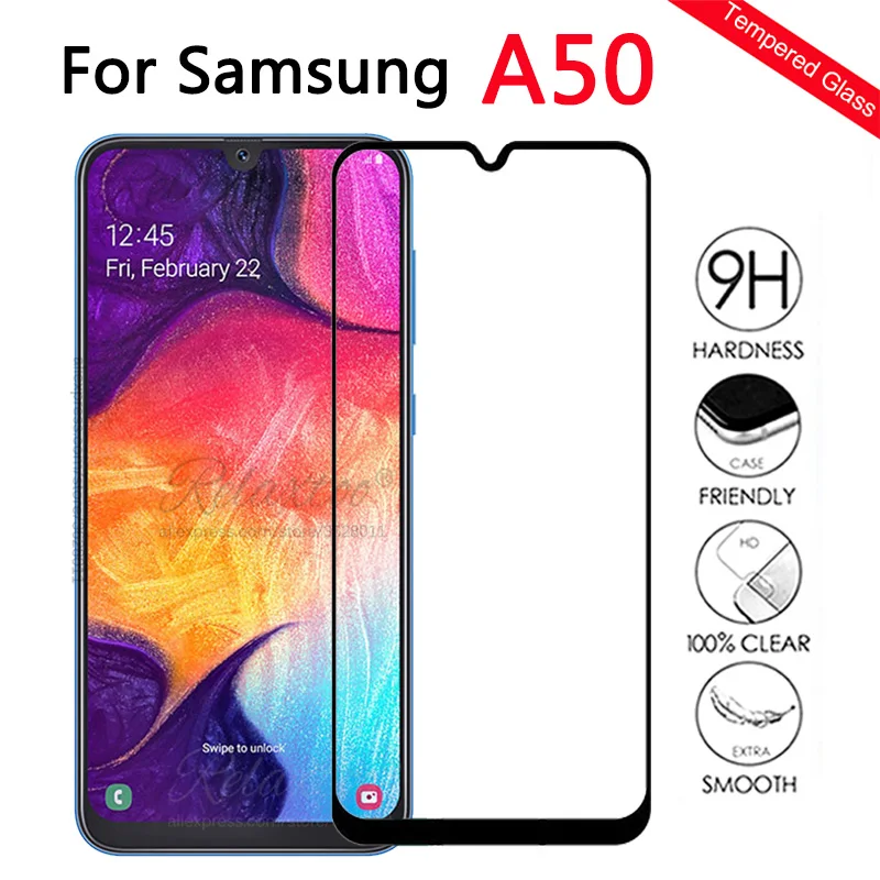 

Protective Glass For Samsung A50 Screen Protector On the For Samsung Galaxy A50 Tempered Glas a 50 sm-A505F A505 display Film 9h