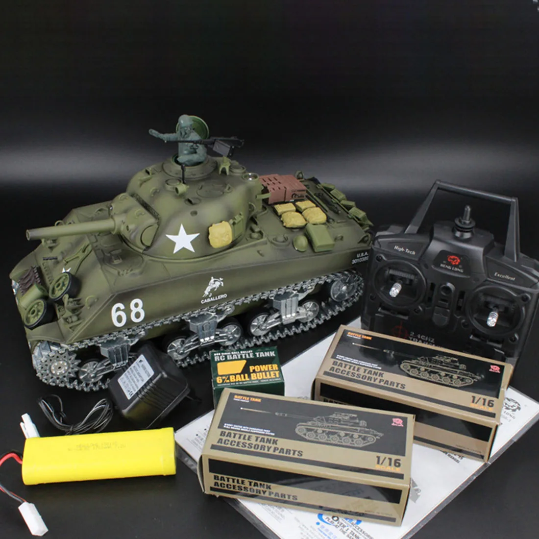 1:16 Simulated Tank 2.4G Remote Control Model Military Tank With Sound Smoke Shooting Effect - Metal Ultimate Edition