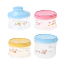Детские молочный порошок контейнер портативный формула хранения еды мультфильм 4 слоя макияж 72XC